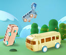 Tritan Straw Bus Water Bottle for Kids, iBuyXi.com