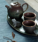 Simple Tea Set With Lotus Pond Design - view 5