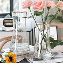 Luxury Gold Tinted Creative Transparent Glass Vase, ibuyxi.com