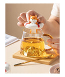 Unique 3D Dog Glass Mug Spoon Lid Gift, ibuyxi.com