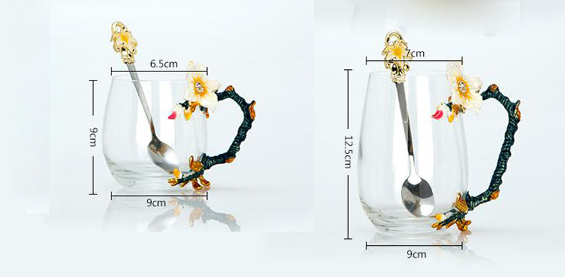 Enamel Glass Coffee Mug Luxury Design - view 10