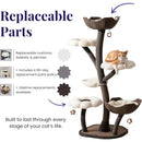 Blossom Multilevel Cat Tree with Handwoven Baskets