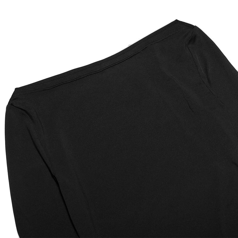 Hollow Out Slash Neck Split Off-Shoulder Full Sleeve Bodycon Maxi Dress, ibuyxi.com