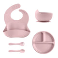 5Pcs Baby Silicone Feeding Set Round Dining Dishes, iBuyXi.com
