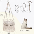 Boho Macrame Cat Hammock Hanging Bed 