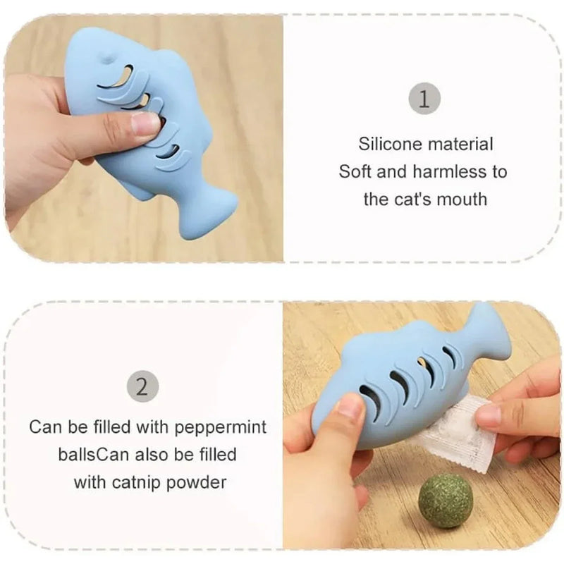 Silicone Fish Cat Treat Dispenser