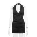 Fairy Shelley Ruffle V Deep White Dress, ibuyxi.com