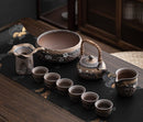 Old Thick Earthenware Tea Cup and Pot - view 2