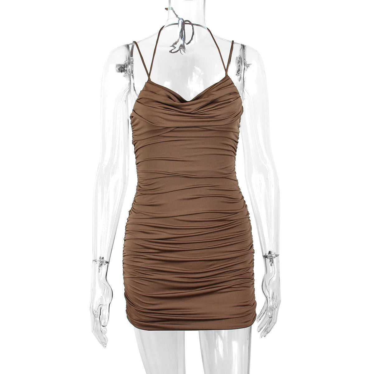 Fairy Shelley V Dress Short Brown Dress, ibuyxi.com