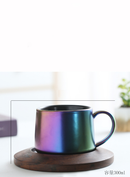 Matte Kiln Tea Cup with Walnut Plate, iBuyXi.com