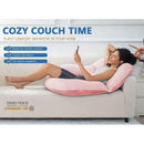 Velvet Pink Bed Pillow, iBuyXi.com