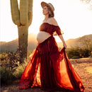 Boho Chiffon Dress For Maternity Photography