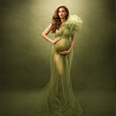 Mesh Single Shoulder Dress For Maternity Photography