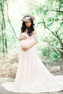 Lace Maternity Maxi Gown
