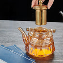 Heat Resistant With Strainer Glass Flower Tea Pot - view 5