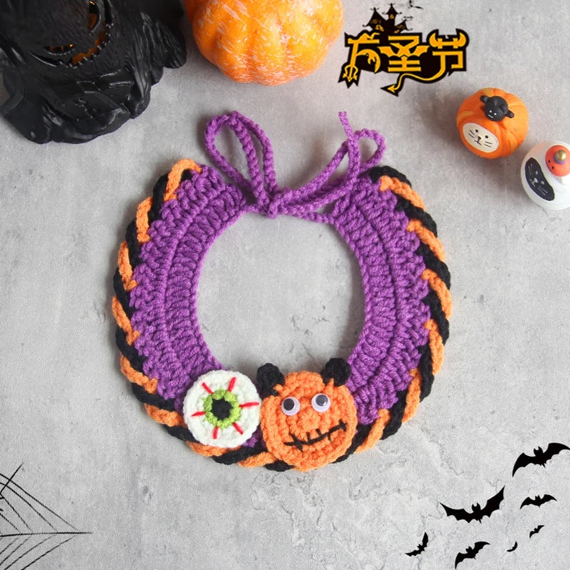 Handmade Halloween Cat Collars
