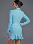 Two Piece Bandage Set with Jacket and Skirt, ibuyxi.com