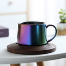 Matte Kiln Tea Cup with Walnut Plate - view 2