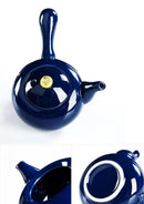 High Quality Blue Porcelain Teapot Set and Coffee Cups, ibuyxi.com