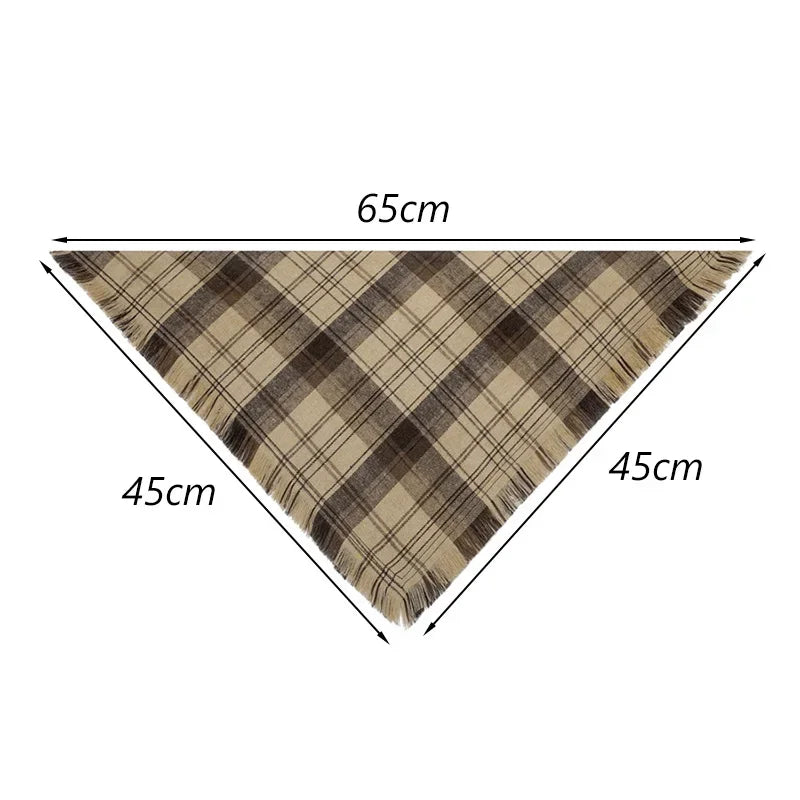 Classic Plaid Large Dog Bandanas