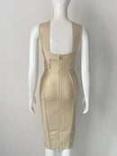 Designer Sparkly Gold Bodycon Dress, iBuyxi.com