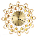 Creative Electronic Iron Golden Wall Clock - view 2