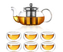 Heat Resistant Glass Tea Set Teapot 6 Cups - view 2