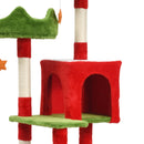 Cozy Holiday Multi Level Cat Tower