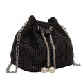 Glittering Chain Strap Satchel Bag