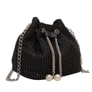 Glittering Chain Strap Satchel Bag