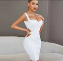 Hollow Out Tank Sleeveless White Mini Dress, ibuyxi.com