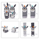 Cute Animals Wrist Rattle and Foot Finder Socks