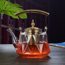 Heat Resistant With Strainer Glass Flower Tea Pot - view 4
