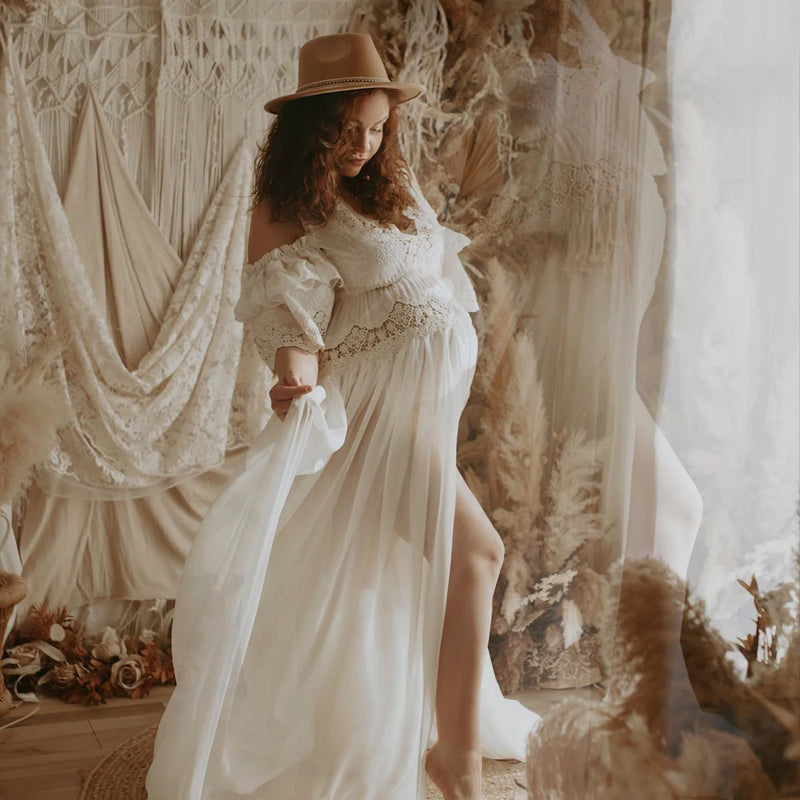 Sheer Boho Chiffon Maternity Dress | iBuyXi.com Sheer Boho Chiffon Maternity Dress | iBuyXi.com