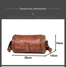 Round Vintage Leather Satchel