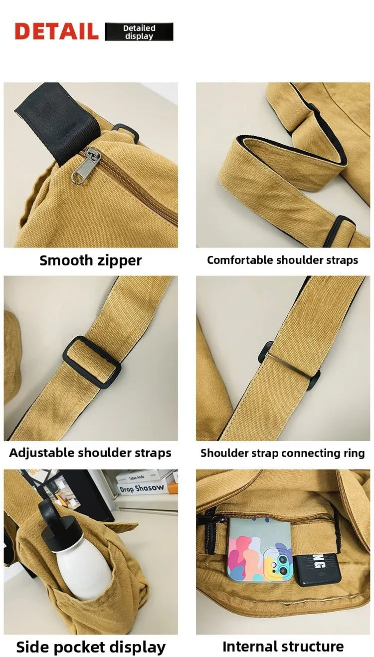 Casual Canvas Messenger Bag