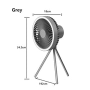 10000mAh Portable Wireless Electric Fan with Tripod Lamp, iBuyXi.com