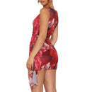 Colorful Bodycon Ruffled Mini Dress, ibuyxi.com