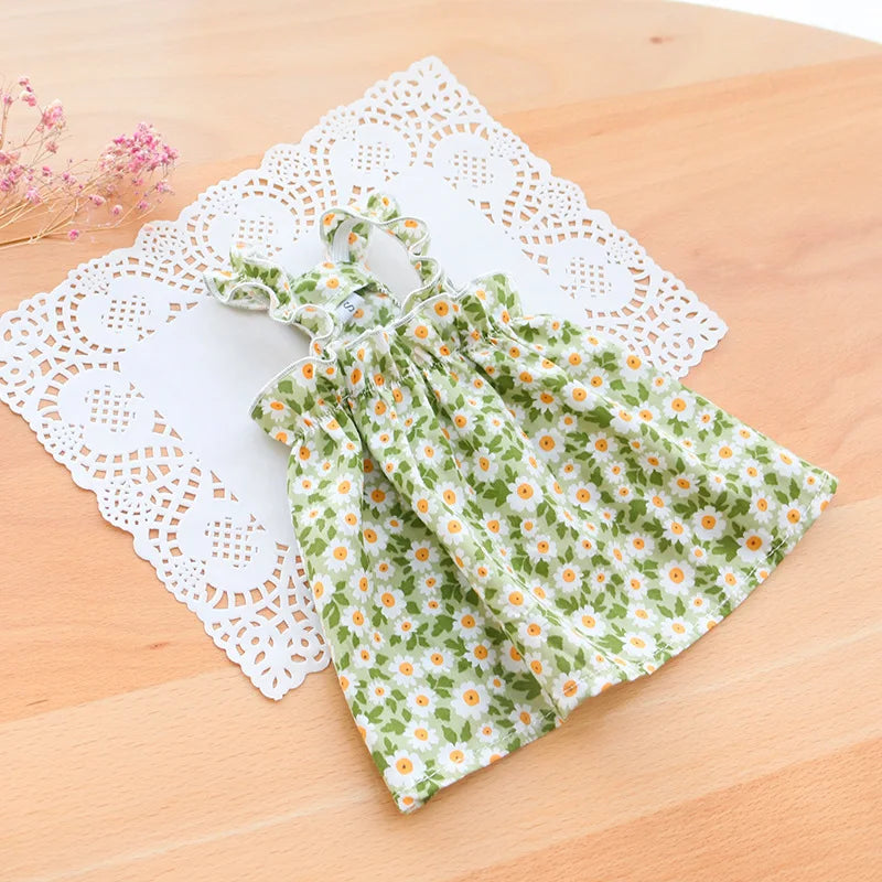 Summer Flower Print Pet Dresses