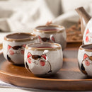 Unique and Adorable Cat Ceramic Tea Set Gift, ibuyxi.com
