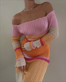 Slash Neck Beach Maxi Bodycon Knit Dress, ibuyxi.com