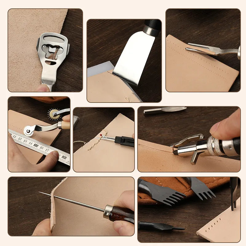 Leather Craft Tool Kit Hand Sewing Repair Kit, ibuyxi.com