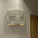 Personality Home and Decoration Steel Cutout Corner silent Wall Decor Modern Style Stylish Clock , ibuyxi.com