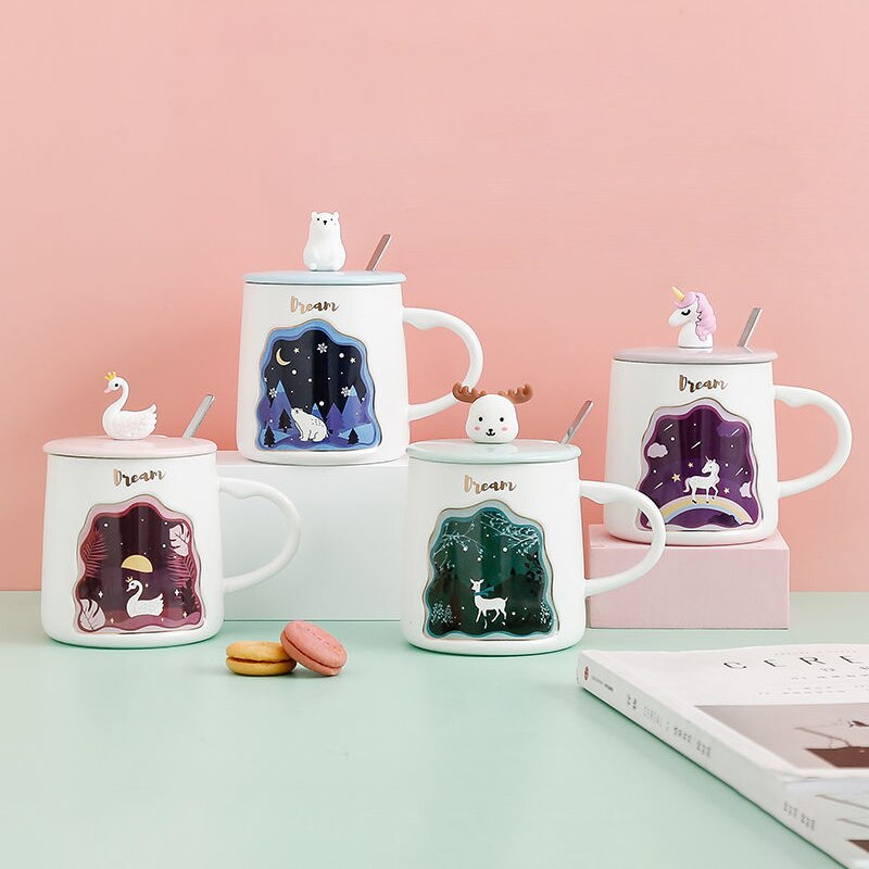 Exquisite 3D Animal Mug Lid Included with Spoon - view 8