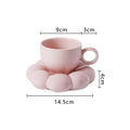 Custom Ceramic Cappuccino Set Flower Design - view 3