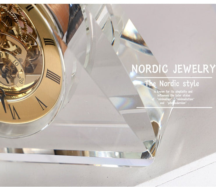 Nordic Luxury Crystal Gear Clock For Decoration, ibuyxi.com