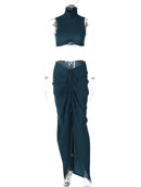 Tank Top Long Skirt Beach Vacation Two Piece Set, iBuyxi.com