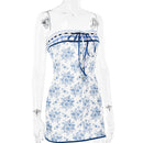 Floral Off Shoulder Printed Stylish Dress, ibuyxi.com