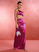 Luxury Stain Cut Out One Shoulder Maxi Dress, ibuyxi.com