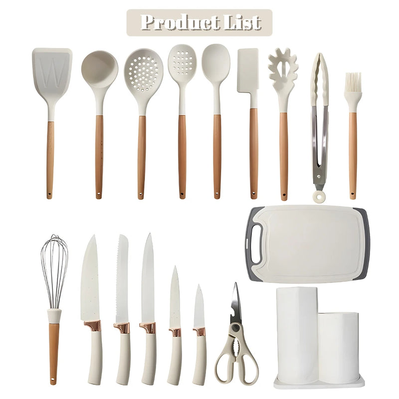 20pcs Heat-Resistant Silicone Kitchen Utensil Set